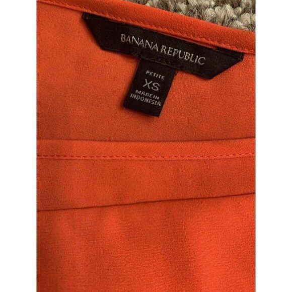 Banana Republic Solid Red Orange Short Sleeve top - Picture 5 of 7